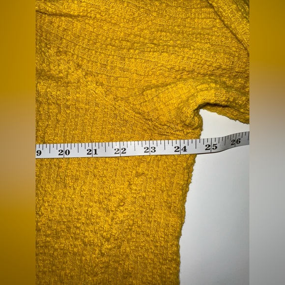 Two by Vince Camuto Mustard Yellow Textured Button Up Cardigan Women’s XXL - Picture 4 of 7